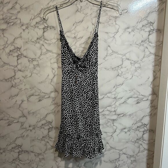 NEW The Impeccable Pig Sleeveless Black White Mini Dress Size M - Picture 1 of 6